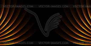 Orange glowing laser lines abstract hi-tech - vector clipart