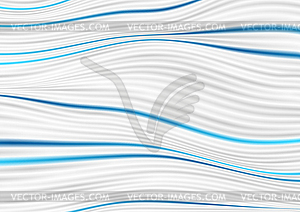 Сине белые изогнутые плавные волнистые линии абстракция - стоковый векторный клипарт
