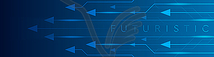 Technology futuristic abstract banner with lines an - vector clip art