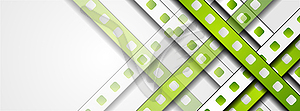 Green and grey stripes abstract tech background - vector clip art