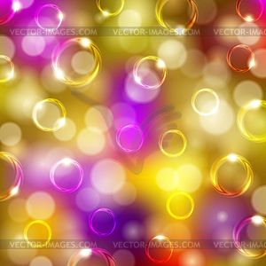 Festive background with bubbles, bokeh - vector image