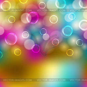Festive background with bubbles, bokeh - vector clipart