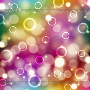 Festive background with bubbles, bokeh - vector image