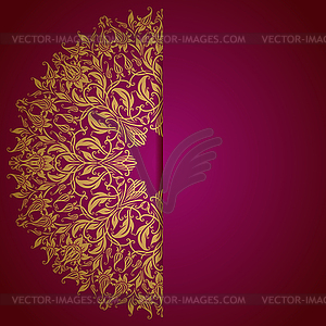 Elegant background with lace ornament - vector image