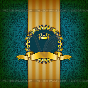 Luxury background with ornament, frame - vector clip art