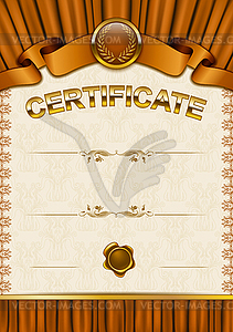 Elegant template of certificate, diploma - vector clipart / vector image