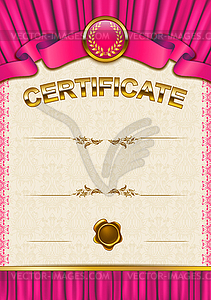 Elegant template of certificate, diploma - vector clipart