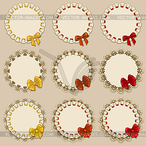 Set of elegant templates frame design - vector clipart