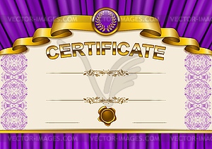 Elegant template of certificate, diploma - vector image