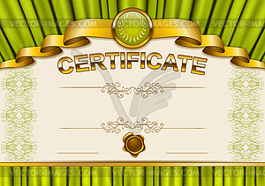 Elegant template of certificate, diploma - vector EPS clipart