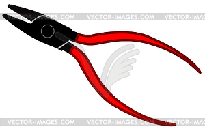 Flat pliers - vector clip art