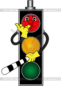 Cartoon rote Ampel - Vektor-Clipart EPS