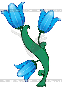 Blue Flowers - vector clipart