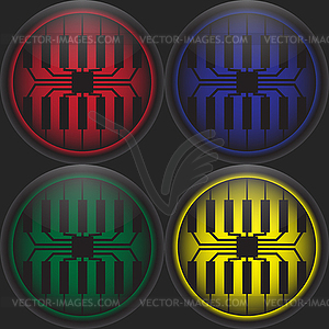 Sign of circuits - vector clipart