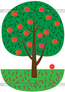 Baum Mit Fruchten Royalty Free Vektor Clipart
