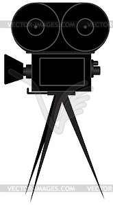 Silhouette of movie camera - vector clip art