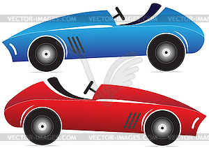 Toy racing cars - vector clipart