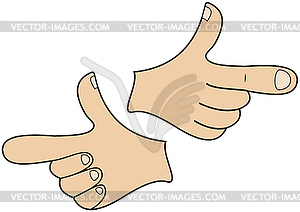 Hand pointer - vector image