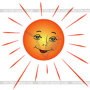  The sun - vector image