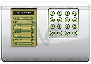 Panel of security system - vector EPS clipart