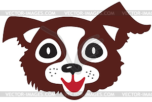 Head of little dog - vector clipart