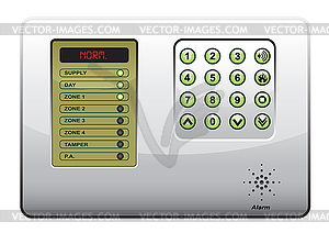 Panel of security system - vector image