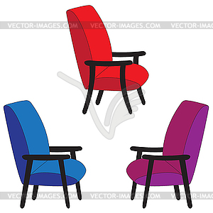 Set of recliners - vector clipart