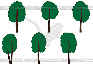 Set of different trees - vector clipart