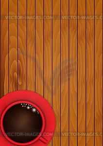 Red cup with coffee - vector image