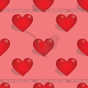 Seamless pattern with hearts - vector image