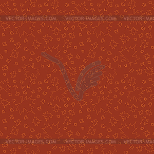 Seamless pattern with leaves outlines - vector image