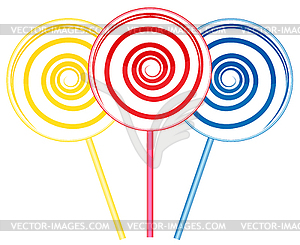 Big lollipops - vector clipart