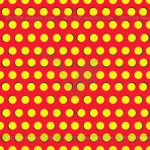 Seamless pattern with yellow circles - vector image