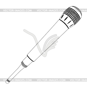 Outline of a wireless microphone - vector clip art