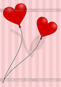 Balloon in the shape of a heart - vector clipart