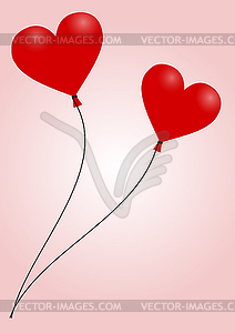 Balloon in the shape of a heart - vector clip art