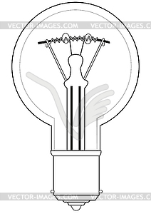 Outline of a light bulb - vector clipart