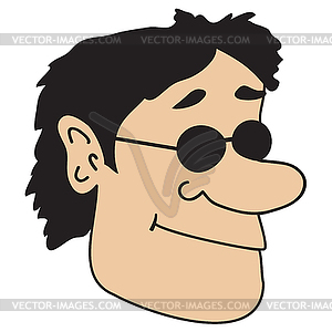 Portrait of a man - vector clip art