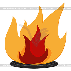 Flame on a stand - vector clipart