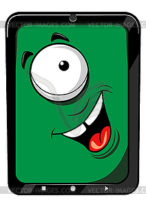 Smartphone with one eye - vector clipart