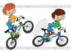 Bicyclist smile - vector image