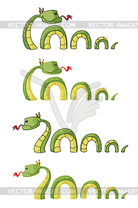 Big smile snake - vector clipart