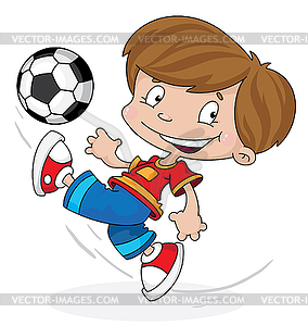 Boy with ball - vector clipart