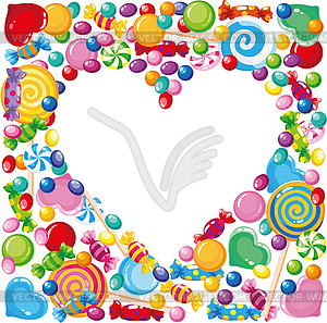 Candy heart - vector clipart