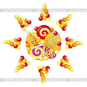 Candy sunny white - vector clip art