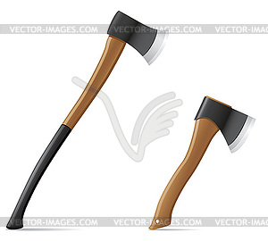 Tool axe with wooden handle - vector EPS clipart
