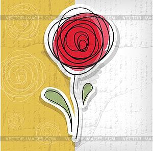 Floral background with abstract roses - - vector clipart / vector image