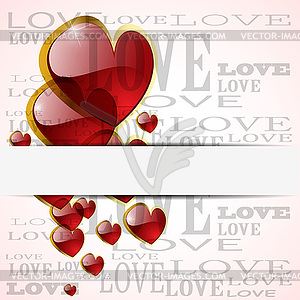 Abstract glossy heart - - vector image