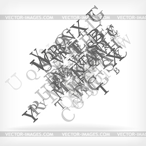 Abstract alphabet background sketch - - vector clipart