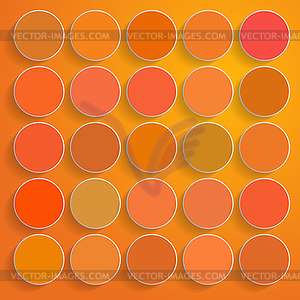 Color circles on orange background - - vector clipart / vector image